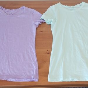 Express Never worn Featherweight Med Purple & Green Tees Lot of 2 Summer